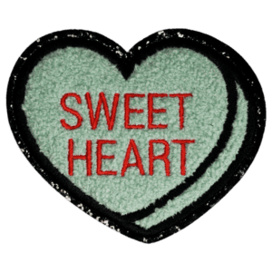 Sweet Heart Conversation Candy Hearts Chenille Iron On Patch