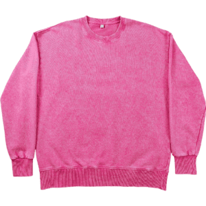 Low Neck Hot Pink Acid Wash Crew Neck Blanks