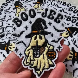 Boo-Jee Ghost Embroidery Iron On Patch