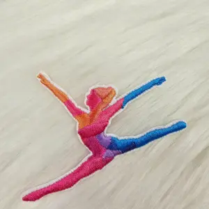 Bright Colors Ballerina Dancer Embroidery Iron On Patch