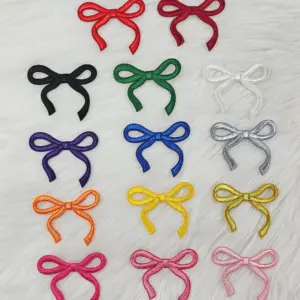 Coquette Bow Embroidery Iron On Patch