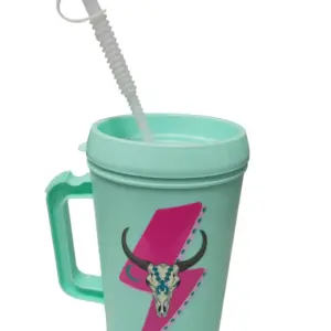 "Pink Lightning Bull" HIP SIPS Mega Mug 34oz