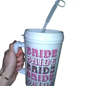 "Pink BRIDE Cheetah" HIP SIPS Mega Mug 34oz