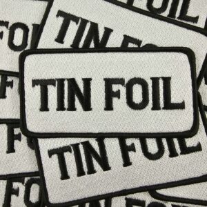 Tin Foil Embroidery Iron On Patch