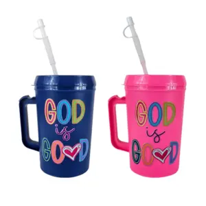 Bright God Is Good Heart Mega Trucker Mug 34oz