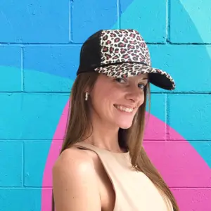 Cheetah Print Black Trucker Foam Hat